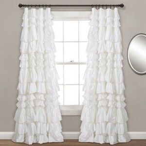 Lush Decor - 52" x 95" Kemmy Window Kids' Curtain Panel Single  White